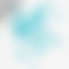 Perles rocaille verre rectangle bleu turquoise 4.5mm,2 trous, x50 (g4455)