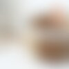 Cordon métallique bronze clair polyester 1mm, fil pour bijoux noeud coulissant x1 mètre g9757