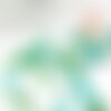 Mélange perles rocaille camaïeu verts ,fournitures pour bijoux, perles rocaille vert transparent, x 10gr (g9511)