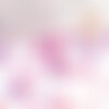 Mélange perles rocaille camaïeu rose violet , perles pour création bijoux x 10gr (g9510)