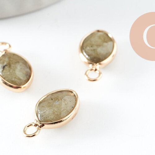 Pendentif goutte labradorite facettes,pendentif pierre,bijou pierre,labradorite naturel,17mm, x1 g3060