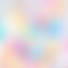 Perle rondelle en plastique multicolore 10mm , perle enfance en plastique coloré, couleurs mélangées,x 50 perles g6397