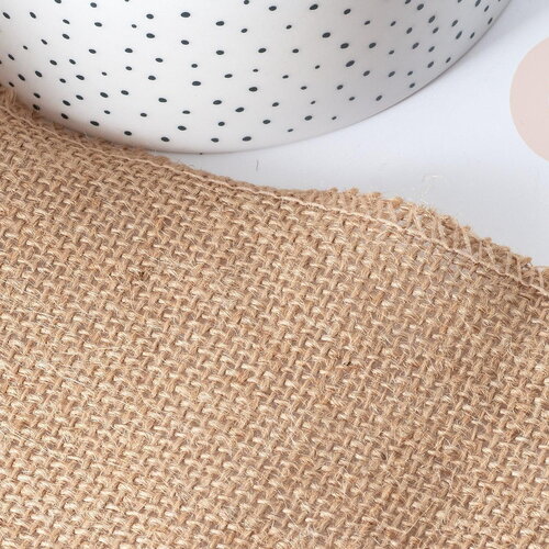 Toile de jute beige 150mm, jute de lin pour scrapbooking, chemin de table, décoration maison, x 1mètre g7979