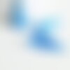Pompon bleu canard coton,décoration pompon,accessoire coton, pompon boucles,fabrication bijoux,coton bleu,31mm, x5 g1589