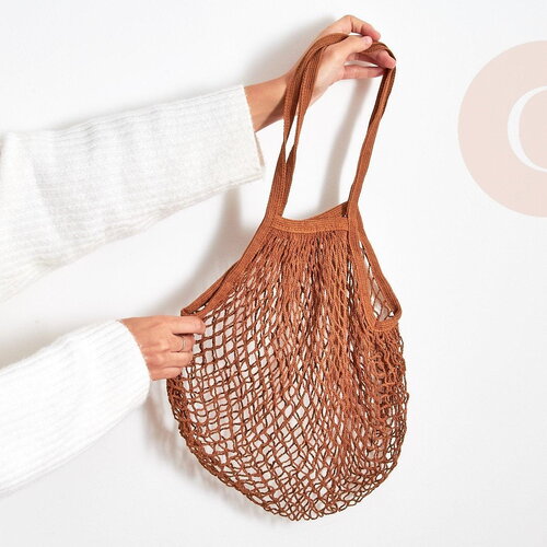 Sac en crochet filet à provision 58cm, sac de plage léger x1 g9383