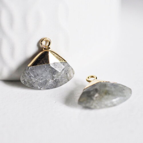 Pendentif triangle labradorite ,pendentif bijoux, pendentif pierre, labradorite naturel,pendentif labradorite,20mm, x1, g2648
