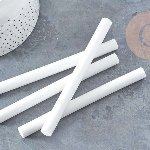 Baton de cire à cacheter blanc 135mm, fourniture pour création de sceaux personnalisés invitations de mariage diy, x1 (g8918)