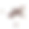 Grosses perles rocaille violet argent,perles rocaille, violet argent transparent,perle verre, 4mm, x10gr (g3672)