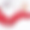 Perle pointe howlite naturelle rouge 18-43mm, fil de 38cm environ x1 (g10133)