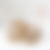 Bague réglable boule striée laiton brut 18mm, x2 (g3754)