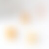 Perle goutte jadeite naturelle jaune facetté 13mm,x5 (g3862)