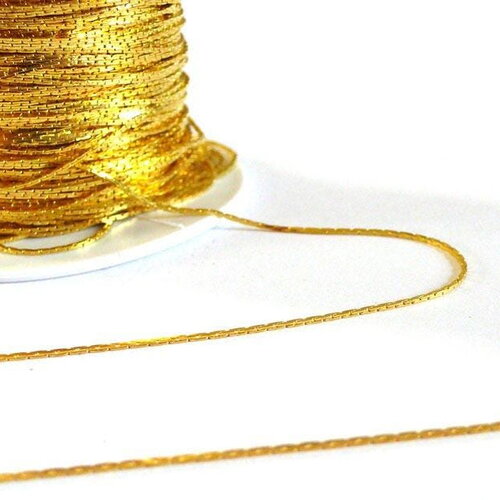 Chaine fine dorée serpent,chaine bijou, création bijoux, chaîne dorée, sans nickel, grossiste chaine,0.9 mm, x 5mètres (g0733)