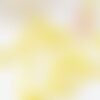 Perles rondelles verre opaque facettées jaune 3x2mm, bijoux cristal, bijou fantaisie diy, fil de 39cm, x1 g8256