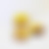 Perle disque bois résine jaune 18mm,création bijoux bois x5 g1804