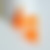 Pompon orange fil coton fluo 28mm,décoration pompon,accessoire coton, pompon boucles, x 5 g1588