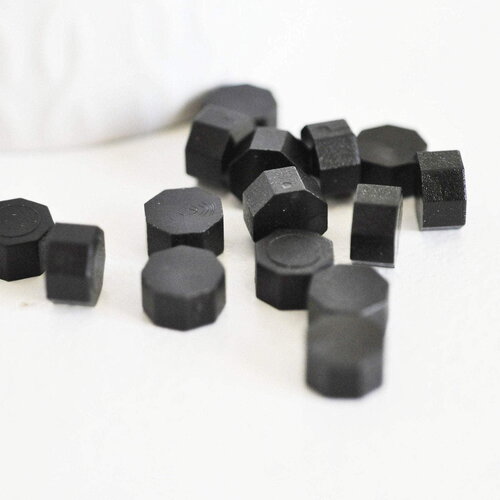 Granulés cire noire à cacheter,fourniture pour création de sceaux personnalisés pour vos sceau et invitations de mariage diy, les 100 g4956
