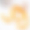 Perle ronde jade naturel jaune orangé 6mm, fil de 38cm, x1 (g0872)