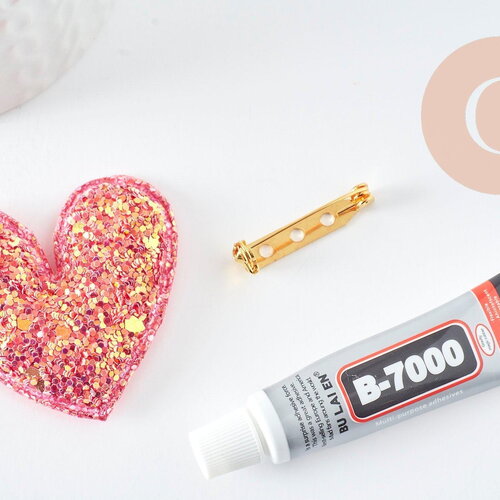 Kit ma broche coeur à paillettes à créer, x1 (g9400)