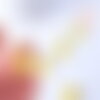 Pompon jaune polyestère support doré,décoration pompon, pompon boucles,fabrication bijoux bohème,10-16mm,les 10 g4262