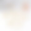 Breloques fleurs acier 201 inoxydable doré 6mm,x10 (g10506)