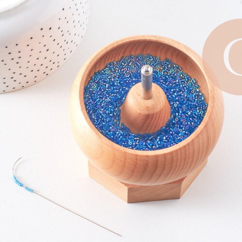 Moulin à perles simple beadsmith 9cm, outils création bijoux tissage perle rocaille, x1 (g10501)