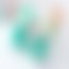 Cordon vert métallisé 4 nuances polyester 0.8mm, cordon métallisé pour bijoux, x1 mètre (g10504)