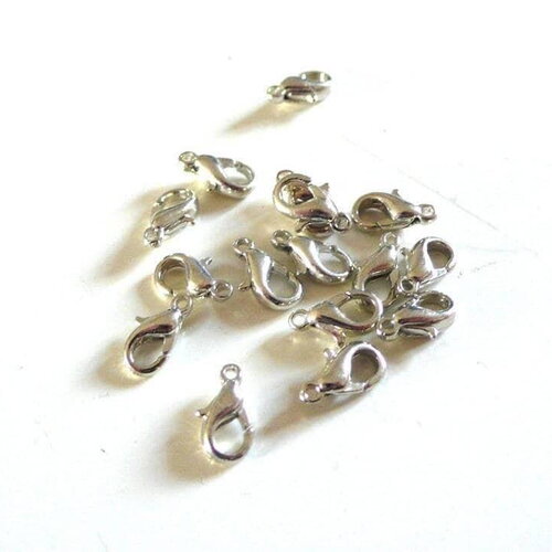 Fermoirs zamac platine 10mm, x10 (g2032)