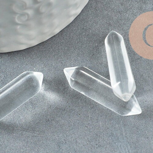 Pendentif pointe cristal transparent, pendentif bijoux, pendentif pierre, cristal de roche, pendentif cristal,40mm, x1 g5161