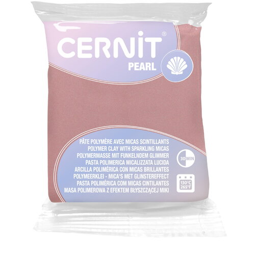 Pâte polymère cernit pearl - rose nacré x56g (g10460)