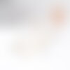 Clous-puces oreille fleur acier 201/316 inoxydable dore 24k lisse 1 trou 9mm, x2 (g10487)