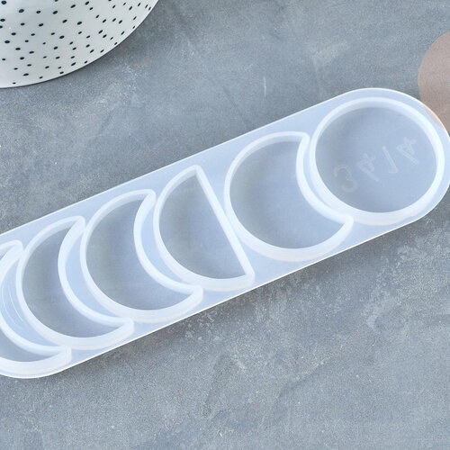 Moule pour fabrication sculpture décoration phase de la lune résine 173x50x6.5mm, moule en silicone, x1 g7994