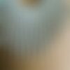 Perle pointe howlite blanche naturelle 24-54mm, création bijoux fantaisie le fil de 95 perles-g0086