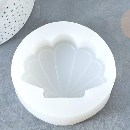 Moule en silicone coquillage bougie, savons bijoux 9,2cm, x1 g7328