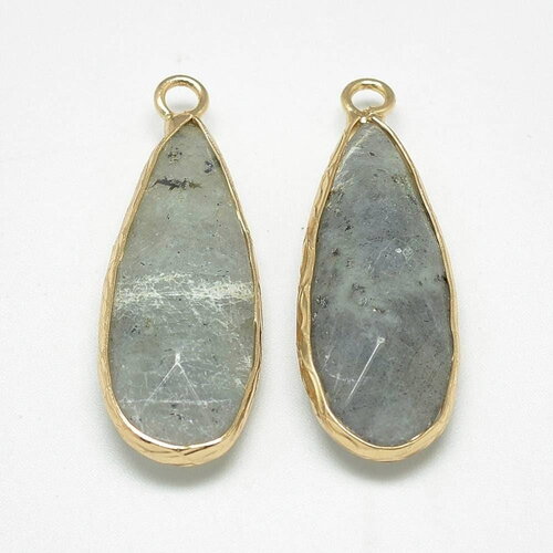 Pendentif goutte labradorite,creation bijou, pendentif bijoux pierre, pierre naturelle,labradorite nature,création bijoux,32mm, x1 g5423
