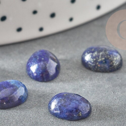 Cabochon lapis lazulis bleue, cabochon ovale, lapis lazulis naturelle,10x8mm, cabochon pierre, x1 (g1720)