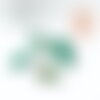 Perle rectangulaire regalite verte teintée naturelle pour creation de bijoux en pierre naturelle, x2 g3446