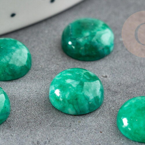 Cabochon agate verte rond, cabochon rond, agate naturelle,10mm, cabochon dôme, x1 g2646