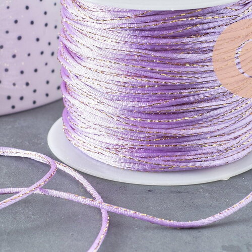 Cordon rose violet or queue de rat 1.5mm, x1 mètre (g3722)
