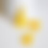 Pompon jaune safranfil de coton 28mm,décoration pompon pour création de bijoux, x5 g0099