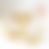 Bague réglable feston dentelle fine laiton brut 19mm, x2 (g0511)