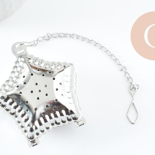 Infuseur à thé étoile acier 304 inoxydable avec crochet, idée cadeau amateur de thé x1 (g9420)