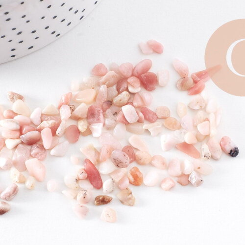 Sable chips pierre opale rose naturelle 3-5mm, x20gr (g0235)