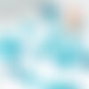 Cabochon rond jade naturel bleu cyan 4mm, cabochon pierre naturelle, x1 (g9959)