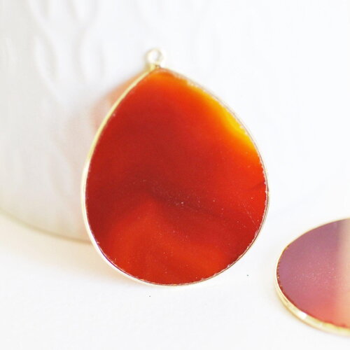 Pendentif goutte cornaline,pendentif bijoux,pendentif pierre, pierre naturelle,41mm, x1 g1829