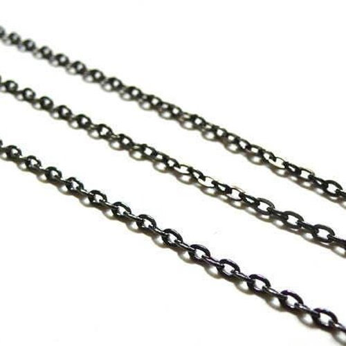 Chaine forçat métal noir metalgun 2mm, x5 mètres (g1197)