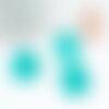 Cabochon rond jade naturel teinté turquoise 20mm, cabochon bijoux pierre naturelle, x1 g9615