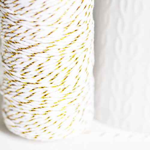 Cordon blanc or,ruban mariage, scrapbooking,1-1.55mm, 5m/10m/bobine, g3406