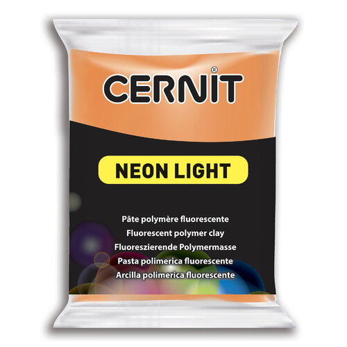 Pâte polymère cernit neon - orange fluorescent x56g (g10444)