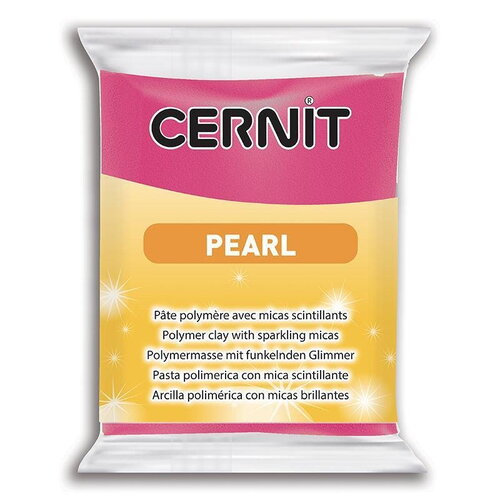 Pâte polymère cernit pearl - magenta nacré x56g (g10461)