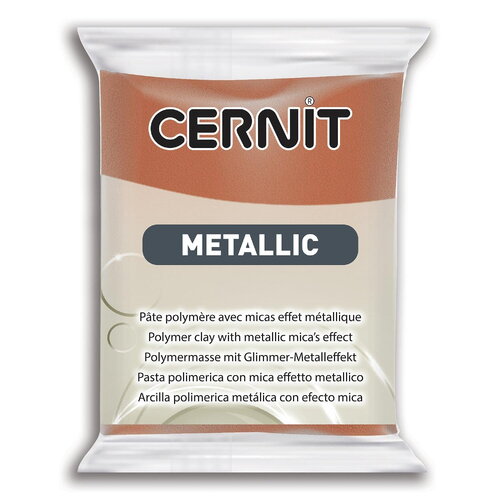 Pâte polymère cernit metallic - bronze x56g (g10454)